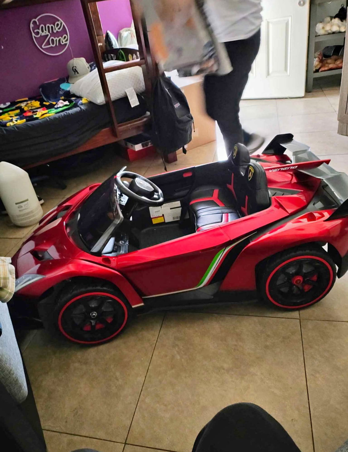 Lamborghini  eléctrico recargable  con Bluetooth  para niño de 2 a 6 años
